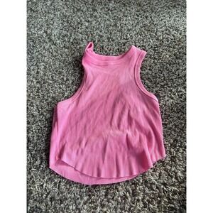 Wild Fable Pink Ribbed High Neck Racerback Tank Top XS
